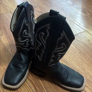 Kids Black Cowboy Boots